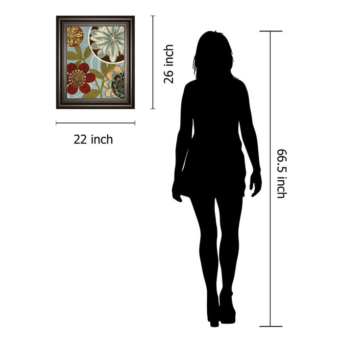 Classy Living Botanical Dance Wall Art 22"x26", Dark Chocolate Frame