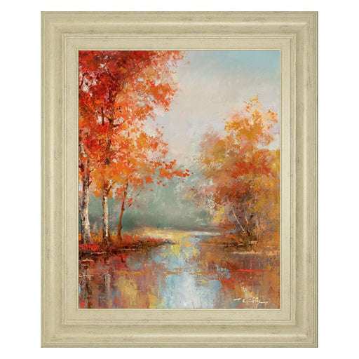 Classy Living Crimson Maple Escape Wall Art 22"x26", Ivory Bliss Frame - 8423