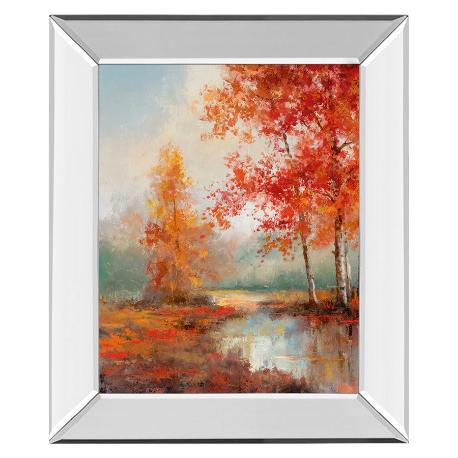 Classy Living Autumn Reflection Wall Art 22"x26", Mirrored Frame - 8424MF