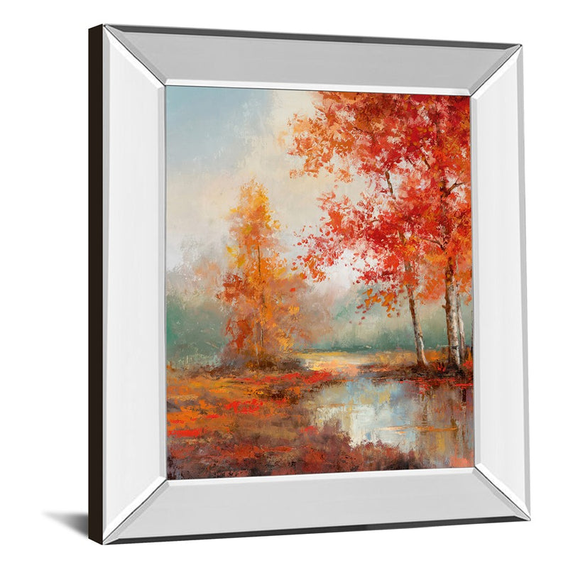 Classy Living Autumn Reflection Wall Art 22"x26", Mirrored Frame