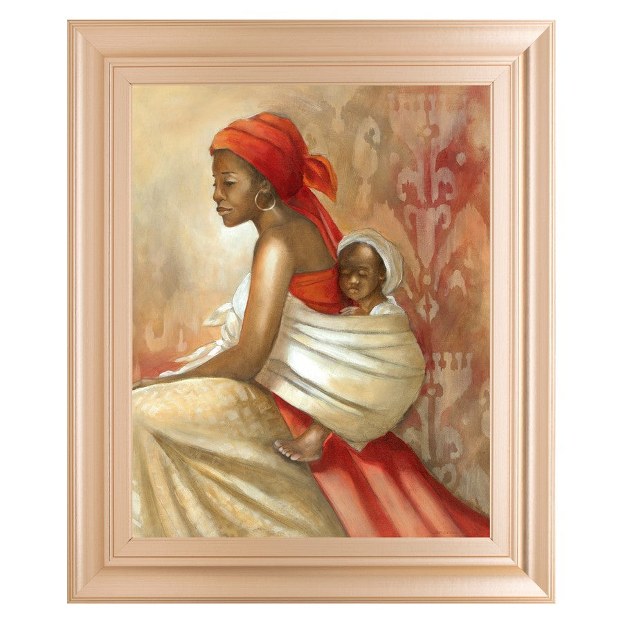 Classy Living Crimson Serenity Wall Art 22"x26", Rose Gold Romance Frame