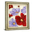 Classy Living Lavender Red Bloom Wall Art 22"x26", Crisp Chardonnay Frame