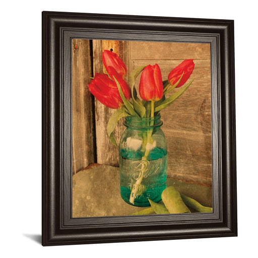 Classy Living Country Tulips Wall Art 22"x26", Dark Chocolate Frame