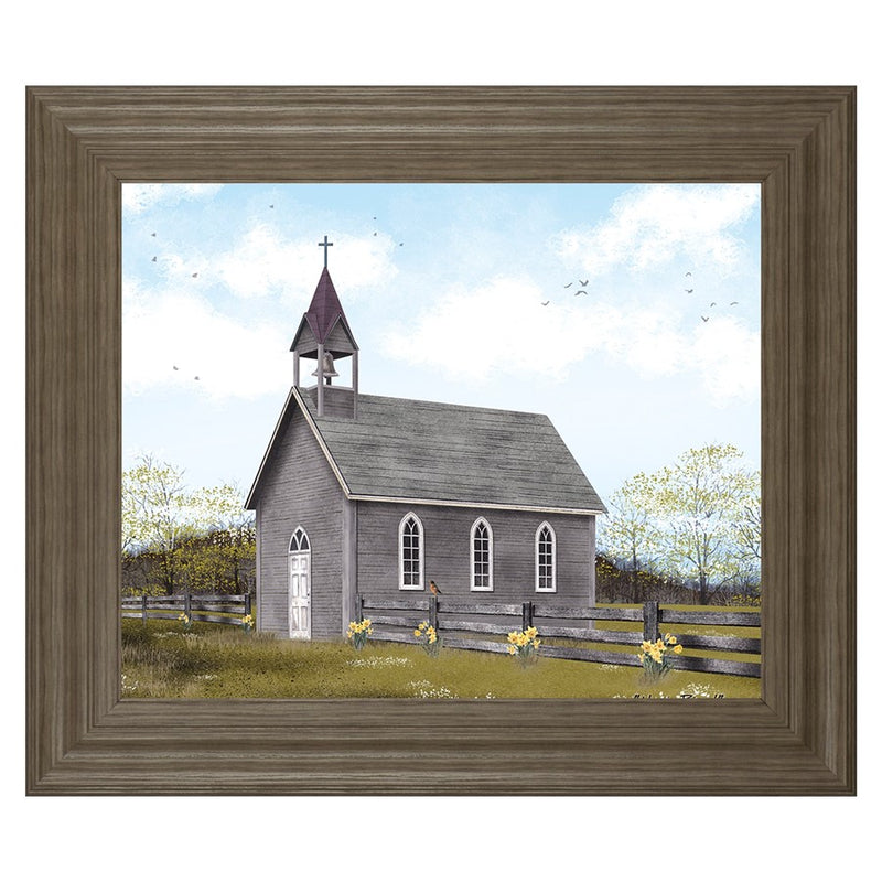 Classy Living Tranquil Church Wall Art 26"x22", Tranquil Ash Frame