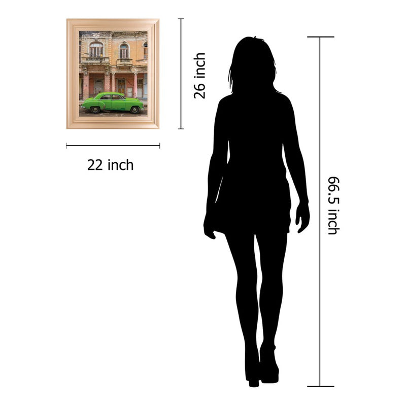 Classy Living Vintage Havana Drive Wall Art 22"x26", Rose Gold Romance