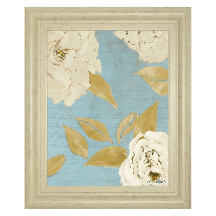 Classy Living Poetic Peonies Wall Art 22"x26", Ivory Bliss Frame