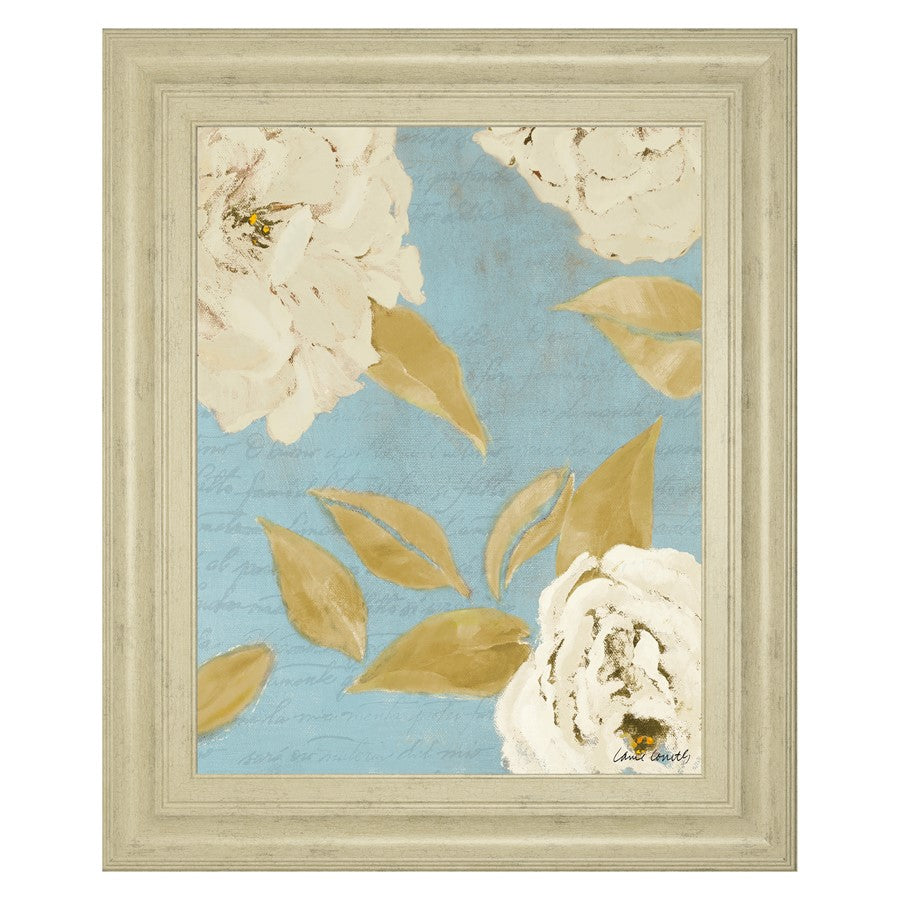 Classy Living Poetic Peonies Wall Art 22"x26", Ivory Bliss Frame
