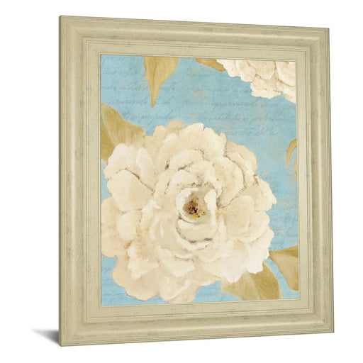 Classy Living Poetic Peonies II Wall Art 22"x26", Ivory Bliss Frame
