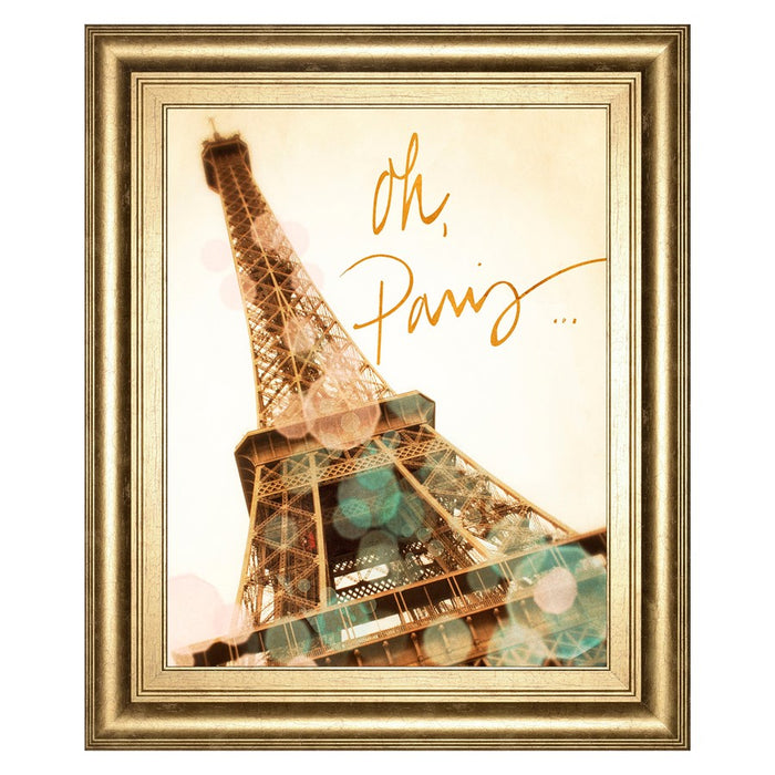 Classy Living Paris Glow Wall Art 22"x26", GiIded Radiance Frame