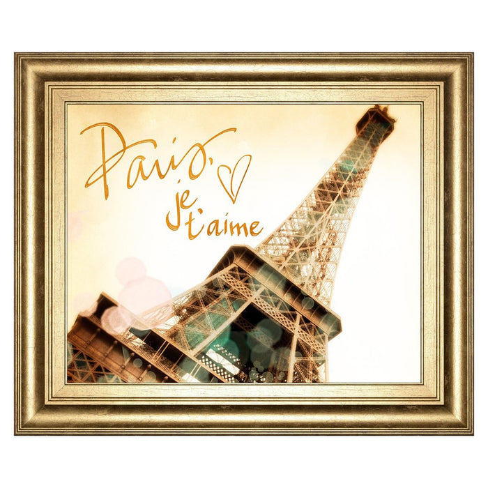 Classy Living Paris Romance Wall Art 26"x22", GiIded Radiance Frame - 8476