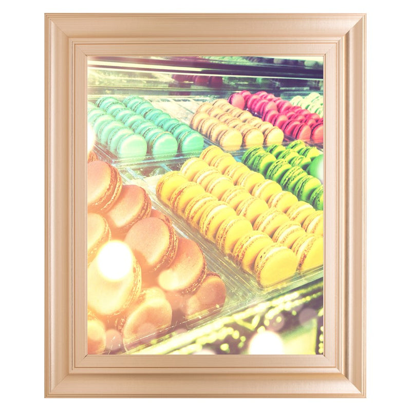 Classy Living Sweet Macarons Wall Art 22"x26", Rose Gold Romance Frame