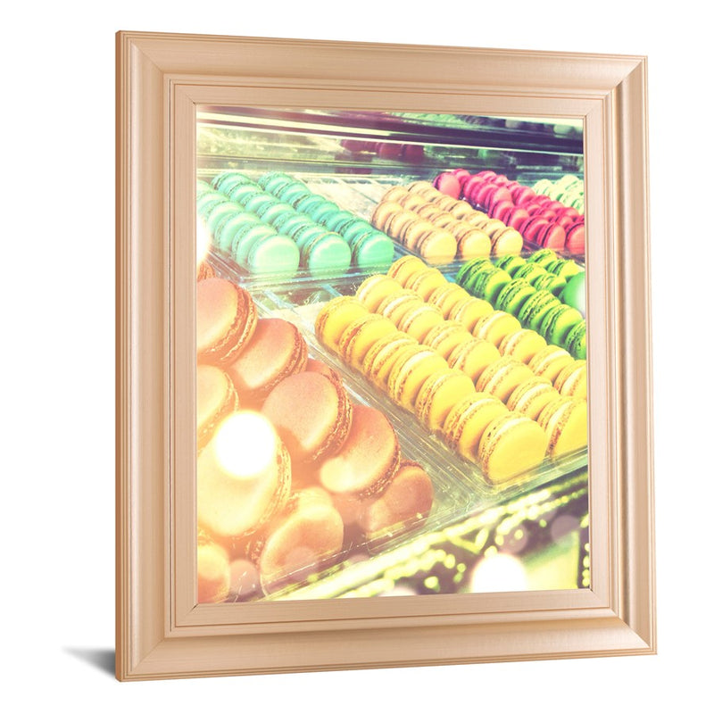 Classy Living Sweet Macarons Wall Art 22"x26", Rose Gold Romance Frame