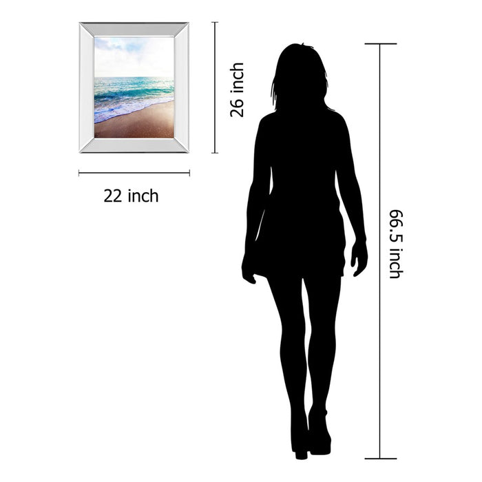 Classy Living Golden Sands Wall Art 22"x26", Mirrored Frame