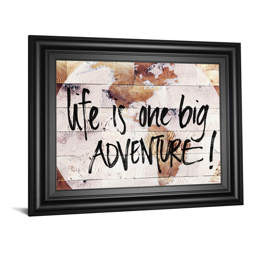 Classy Living Adventure Map Wall Art 26"x22", Midnight Aura Frame
