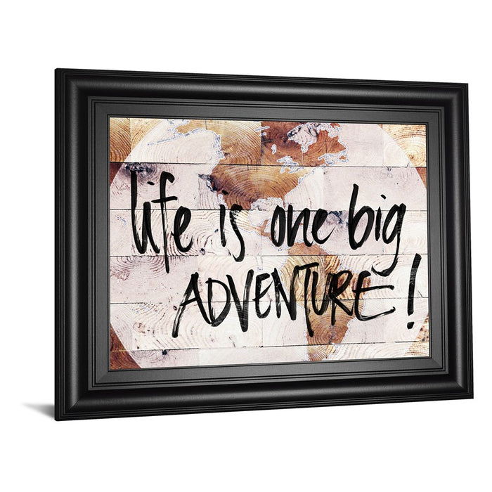 Classy Living Adventure Map Wall Art 26"x22", Midnight Aura Frame
