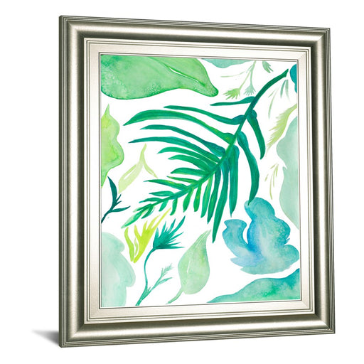 Classy Living Verdant Leaves I Wall Art 22"x26", Silver Serenity Frame