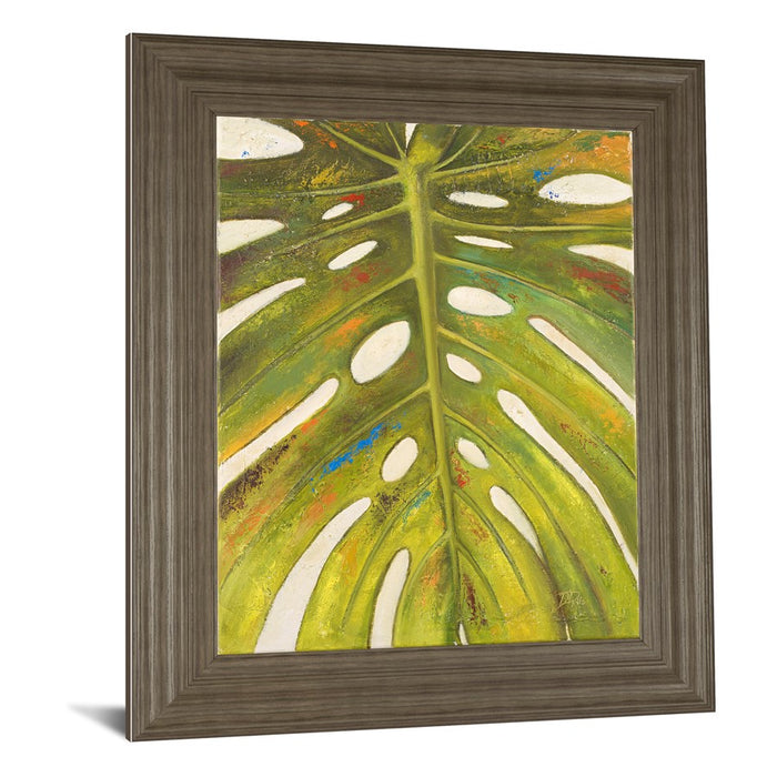 Classy Living Tropical Leaf II Wall Art 22"x26", Tranquil Ash Frame
