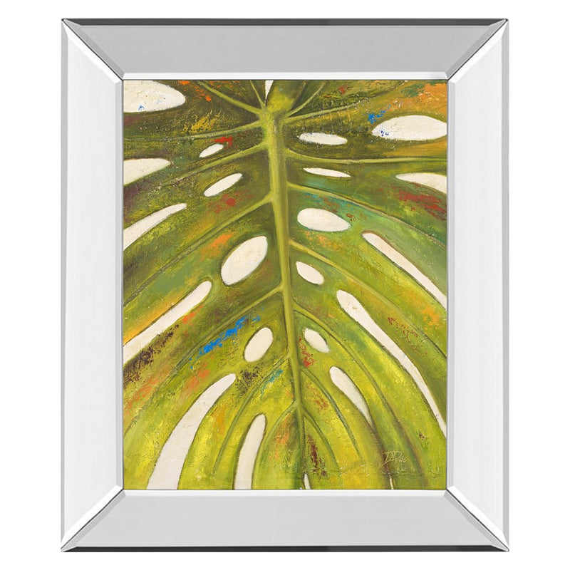 Classy Living Tropical Leaf II Wall Art 22"x26", Mirrored Frame