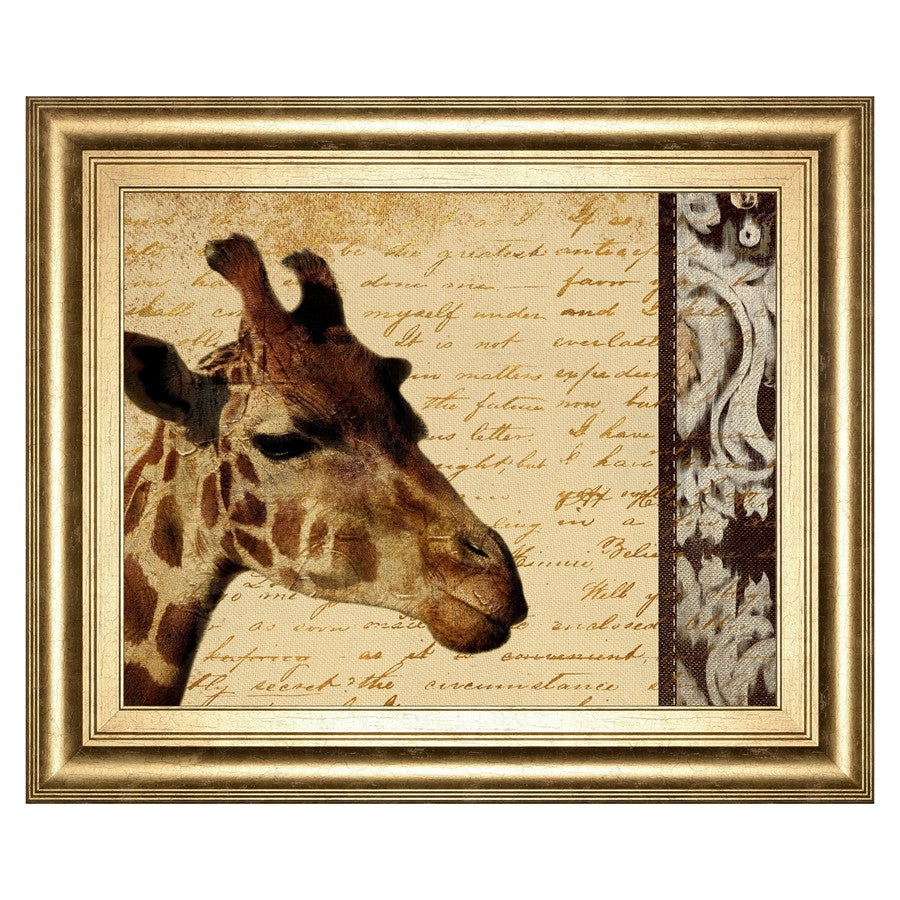 Classy Living Safari Giraffe Wall Art 26"x22", GiIded Radiance Frame