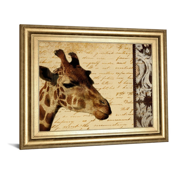 Classy Living Safari Giraffe Wall Art 26"x22", GiIded Radiance Frame