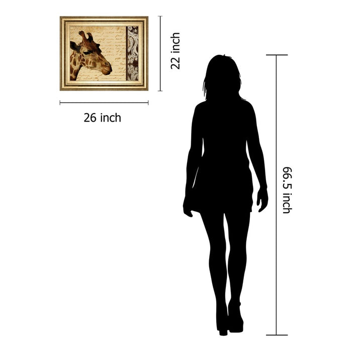 Classy Living Safari Giraffe Wall Art 26"x22", GiIded Radiance Frame