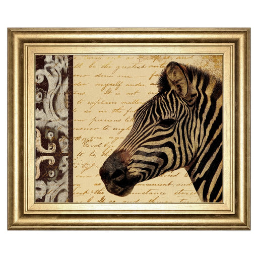 Classy Living Safari Zebra II Wall Art 26"x22", GiIded Radiance Frame