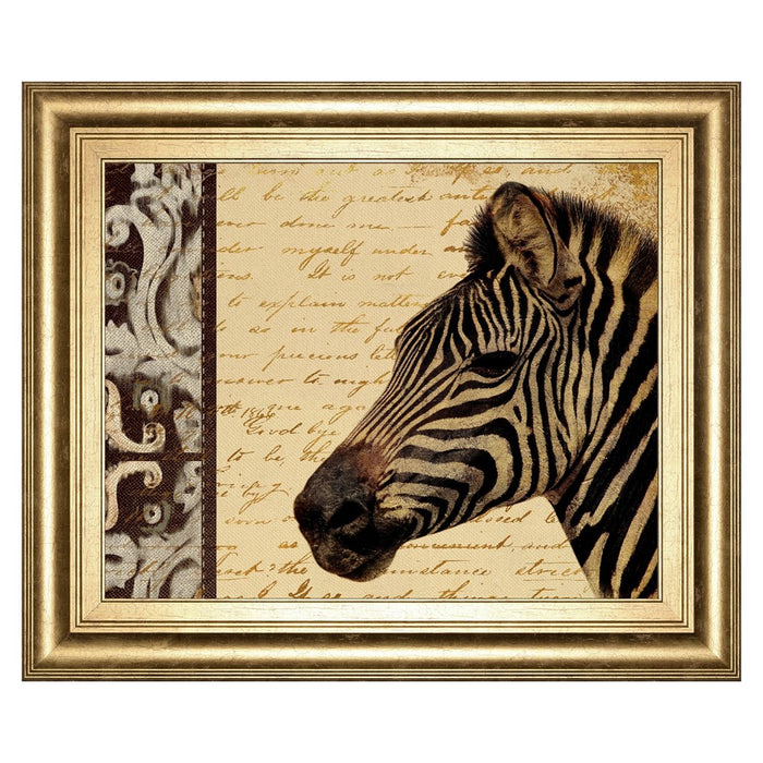 Classy Living Safari Zebra II Wall Art 26"x22", GiIded Radiance Frame