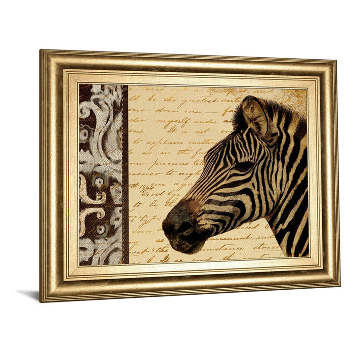Classy Living Safari Zebra II Wall Art 26"x22", GiIded Radiance Frame