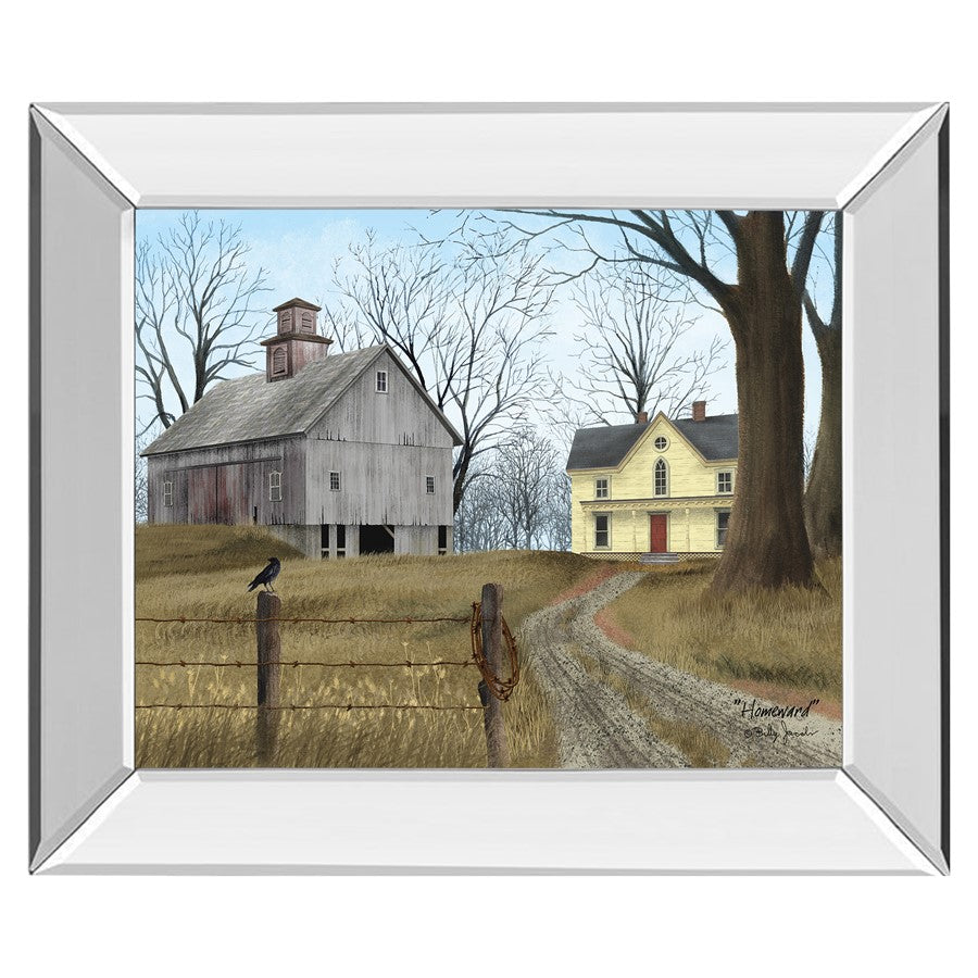 Classy Living Country Homestead Wall Art 26"x22", Mirrored Frame
