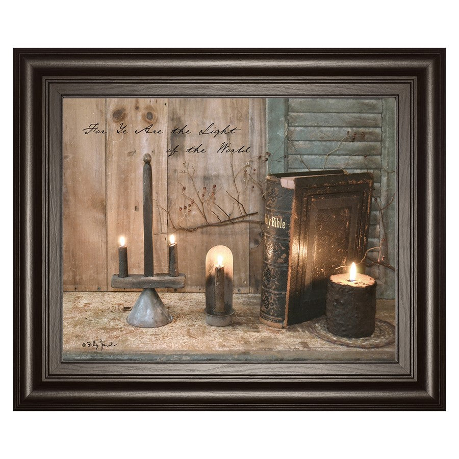 Classy Living Light of the World Wall Art 26"x22", Dark Chocolate Frame
