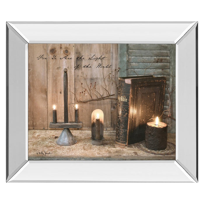 Classy Living Light of the World Wall Art 26"x22", Mirrored Frame