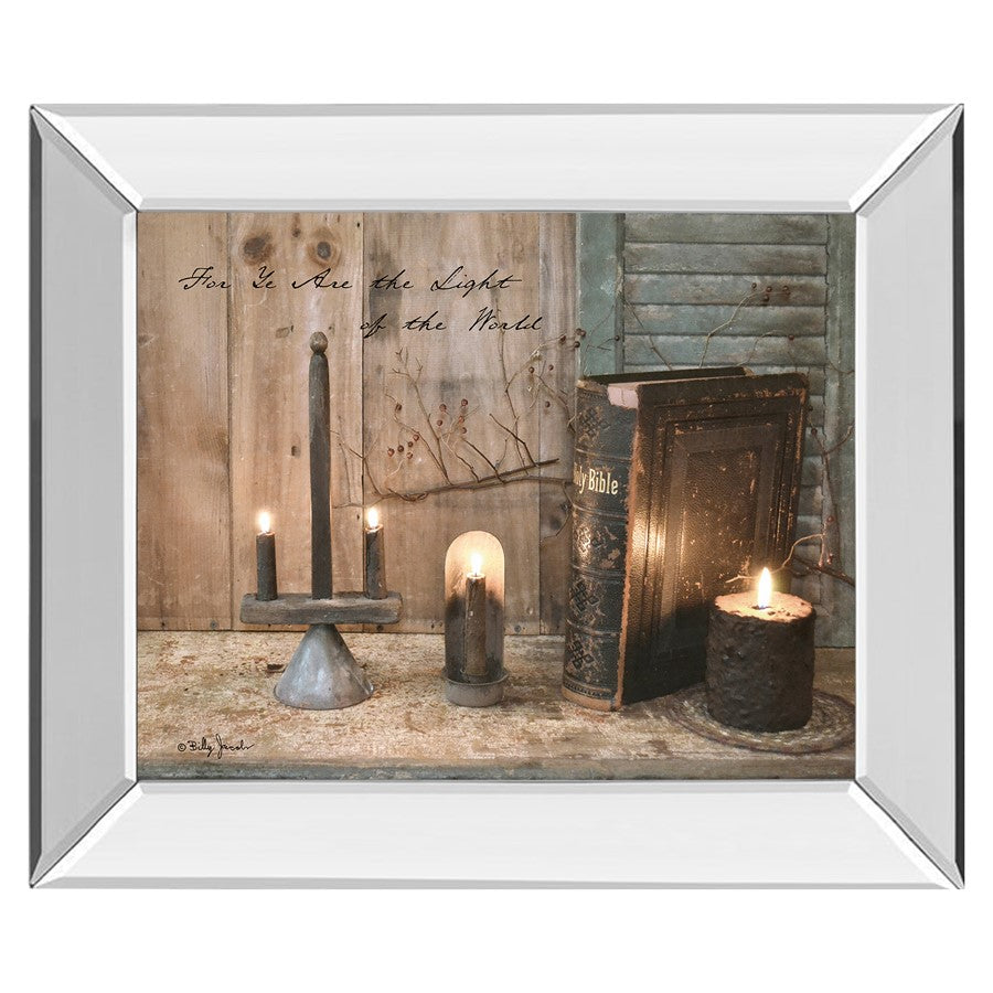 Classy Living Light of the World Wall Art 26"x22", Mirrored Frame
