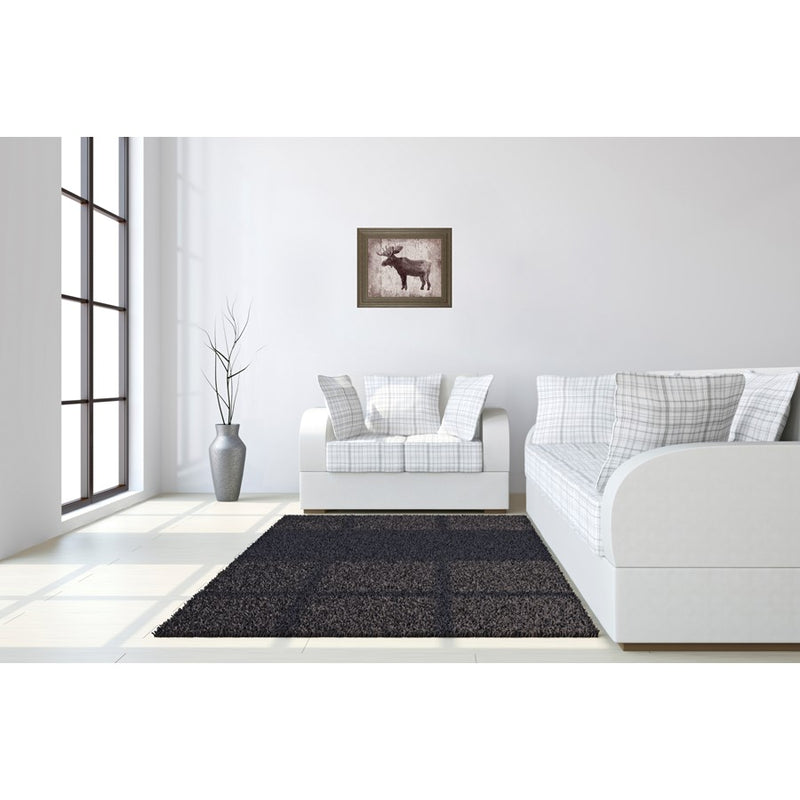 Classy Living Elk Silhouette Wall Art 26"x22", Tranquil Ash Frame