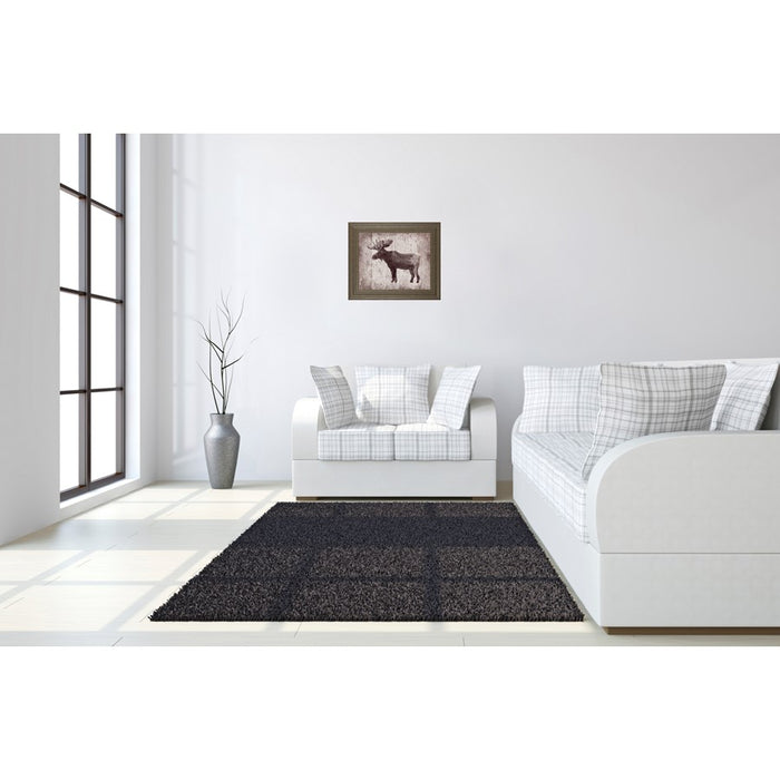 Classy Living Elk Silhouette Wall Art 26"x22", Tranquil Ash Frame