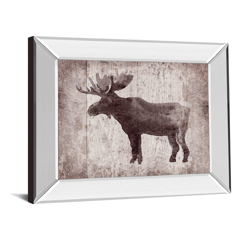 Classy Living Elk Silhouette Wall Art 26"x22", Mirrored Frame