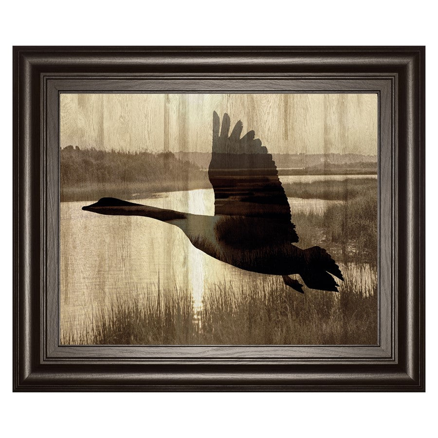Classy Living Silent Flight Wall Art 26"x22", Dark Chocolate Frame