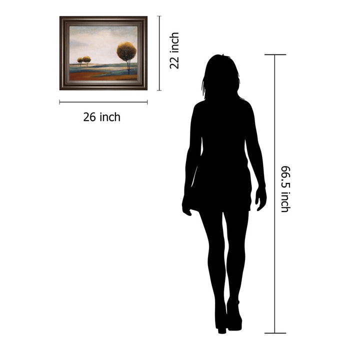 Classy Living Serene Countryside Wall Art 26"x22", Cinnamon Mocha Frame