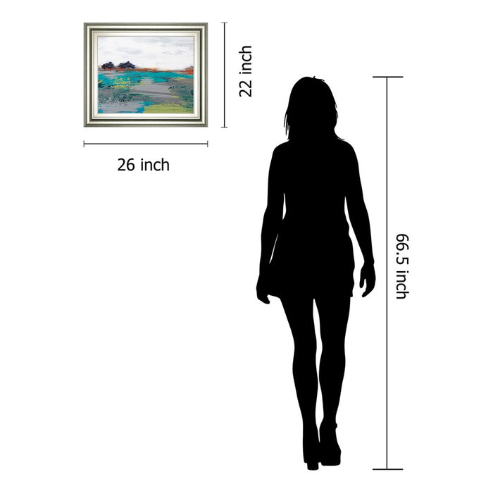 Classy Living Wind Swept Wall Art 26"x22", Silver Frame