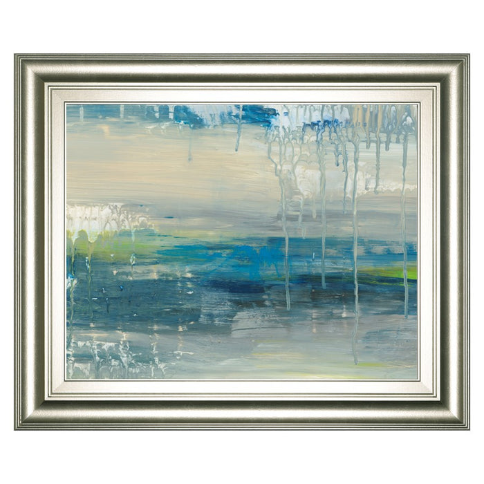 Classy Living Serene Drizzle Wall Art 26"x22", Silver Serenity Frame