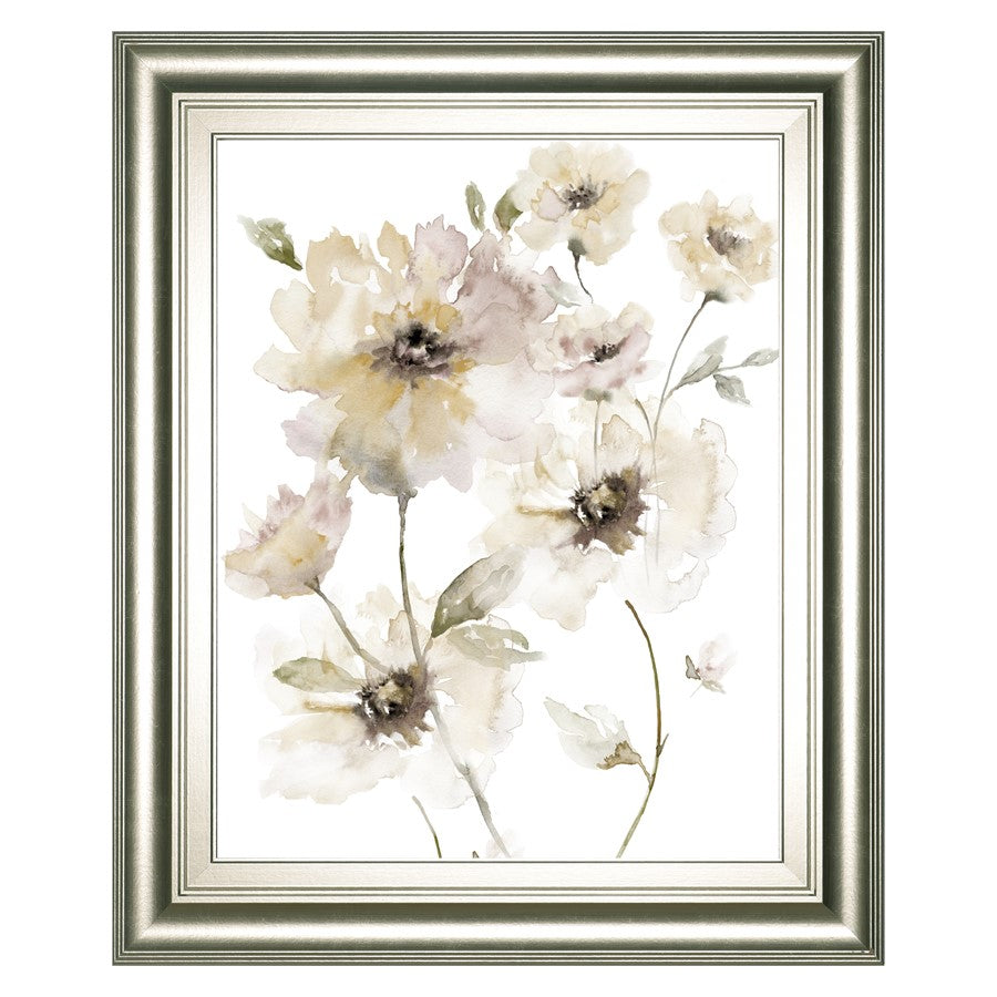 Classy Living Translucent Garden Wall Art 22"x26", Silver Serenity Frame - 8581