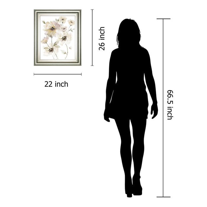 Classy Living Translucent Garden Wall Art 22"x26", Silver Serenity Frame