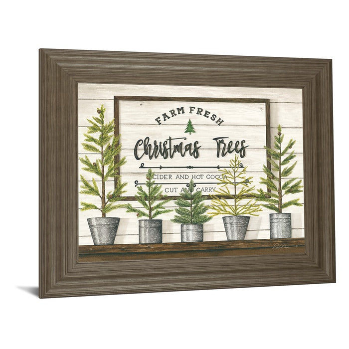 Classy Living Farmhouse Pines Wall Art 26"x22", Tranquil Ash Frame