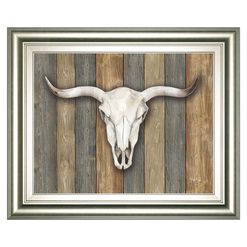 Classy Living Western Skull Wall Art 26"x22", Silver Serenity Frame