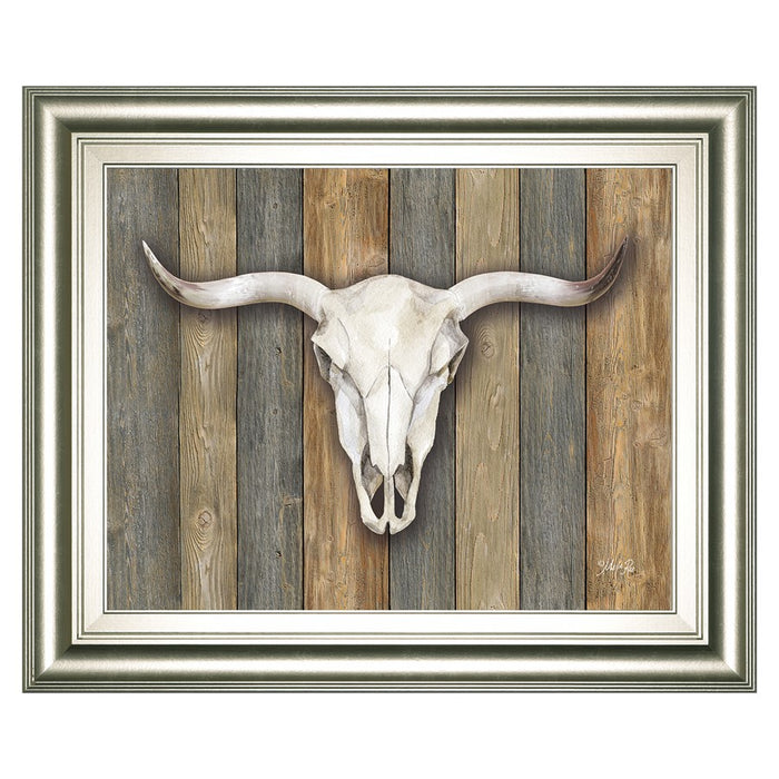 Classy Living Western Skull Wall Art 26"x22", Silver Serenity Frame