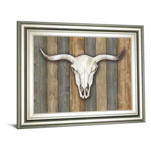 Classy Living Western Skull Wall Art 26"x22", Silver Serenity Frame