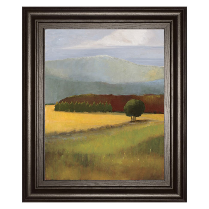 Classy Living Field Of Gold Wall Art 22"x26", Dark Chocolate Frame