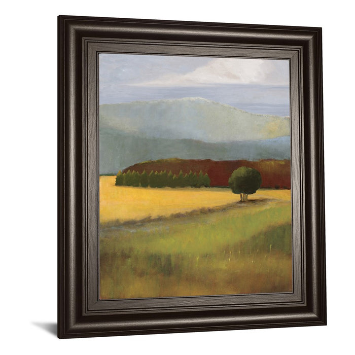 Classy Living Field Of Gold Wall Art 22"x26", Dark Chocolate Frame