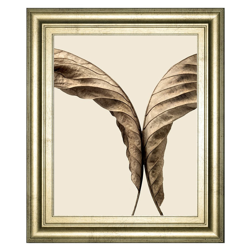 Classy Living Turning Leaves II Wall Art 22"x26", Crisp Chardonnay Frame