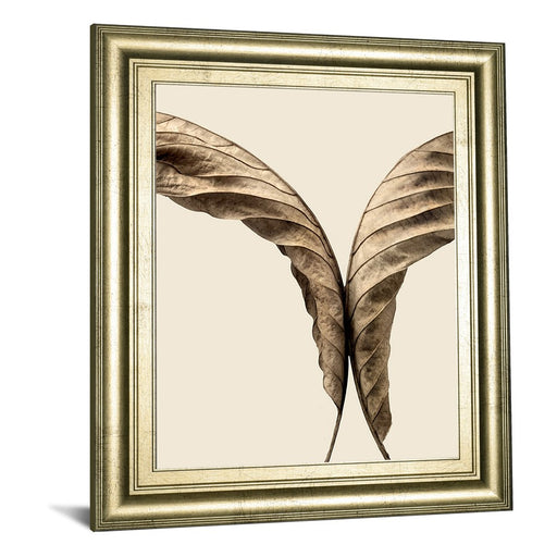 Classy Living Turning Leaves II Wall Art 22"x26", Crisp Chardonnay Frame