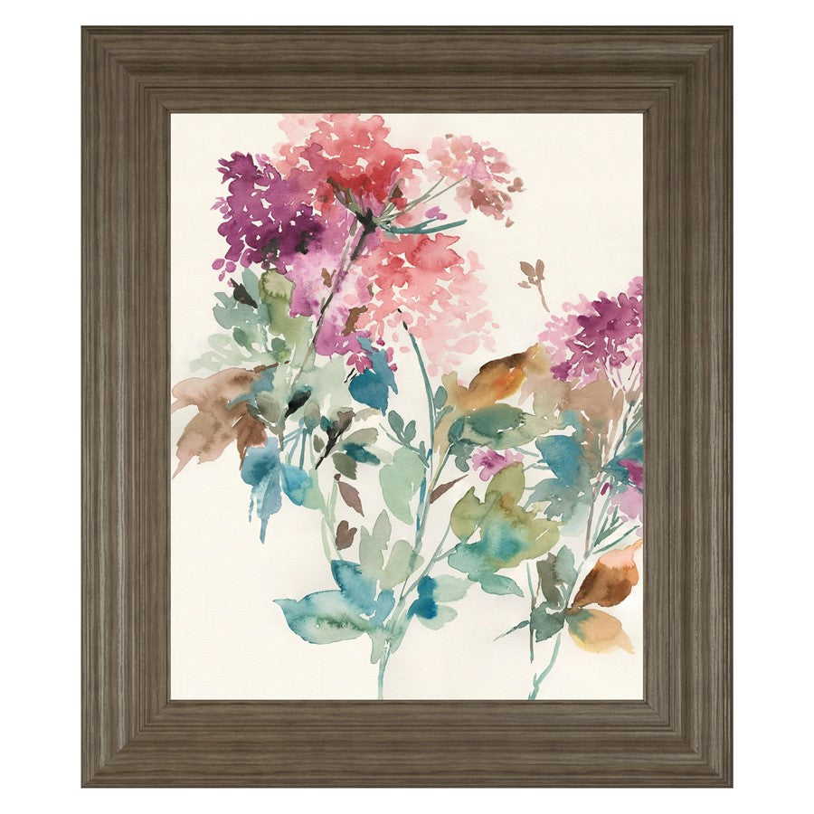 Classy Living Hydrangea Bloom Wall Art 22"x26", Tranquil Ash Frame